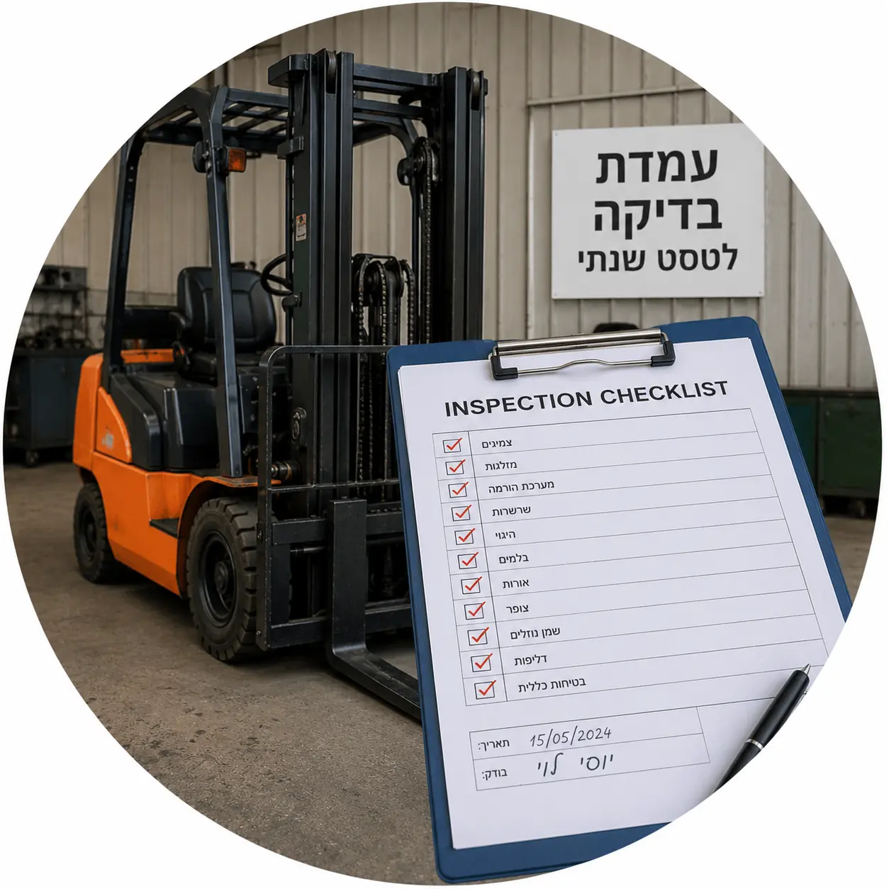 הכנה לטסט שנתי למלגזה